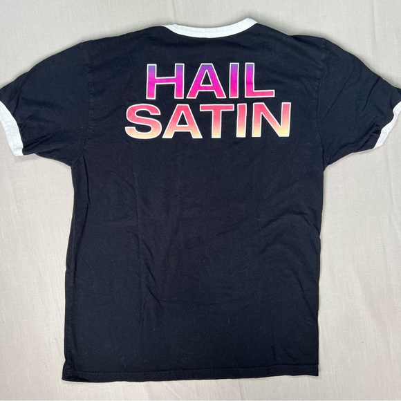 Foo Fighters Dee Gees Hail Satin Black Ringer Style T Shirt Mens Large - Picture 2 of 7